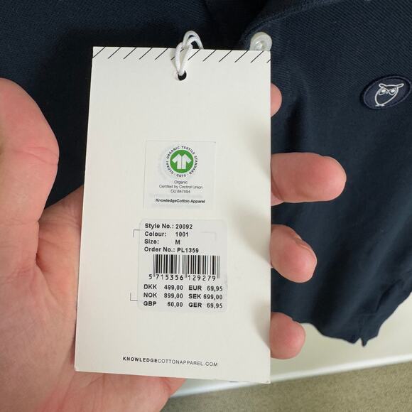 Knowledge Cotton Apparel ToKe Badge Polo Shirt US Men's M - Picture 7 of 9